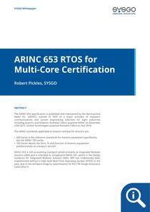 ARINC 653 RTOS for Multi-Core Certification