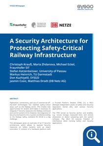A Security Architecture for Protecting Safety-Critical Railway