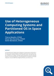 Use of Heterogeneous Computing Systems and Partitioned OS in Space Applications