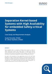 Separation Kernel-based Systems with High Availability for embedded Safety-critical Systems