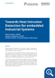 Towards Host Intrusion Detection for embedded Industrial Systems