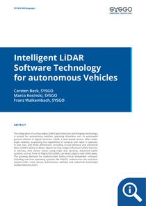 Intelligent LiDAR Software Technology for autonomous Vehicles