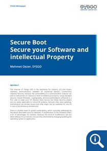 Secure Boot – Secure your Software and intellectual Property