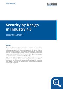 Security by Design in Industry 4.0